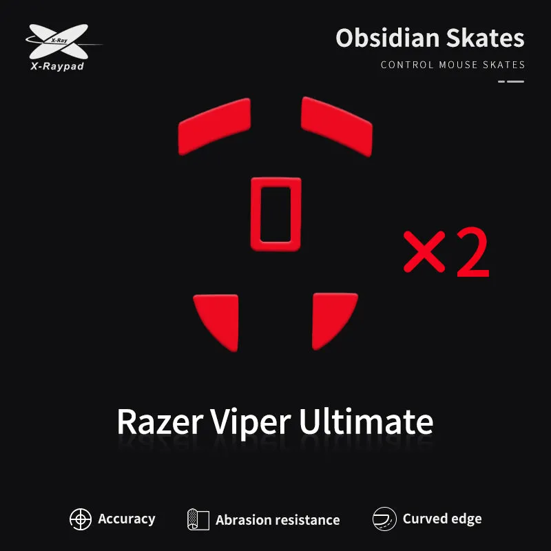 X-Raypad Obsidian Mouse Skates for Razer Viper Ultimate