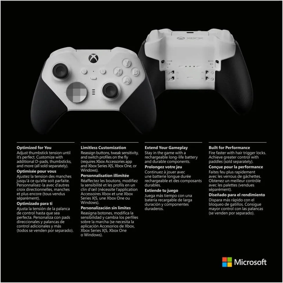 Xbox Elite Bluetooth Wireless Controller Series 2 - Core Edition (White)