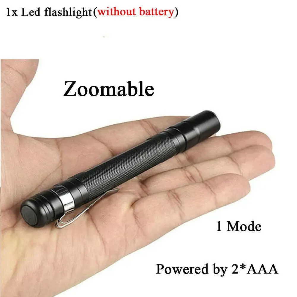 ZHIYU Mini LED Flashlight XPE Portable Pen Light Waterproof Torch Camping Emergency Outdoor Walking Lantern Keychain Flashlight