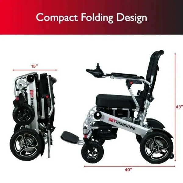 Zip'r Transport Pro Folding Electric Wheelchair